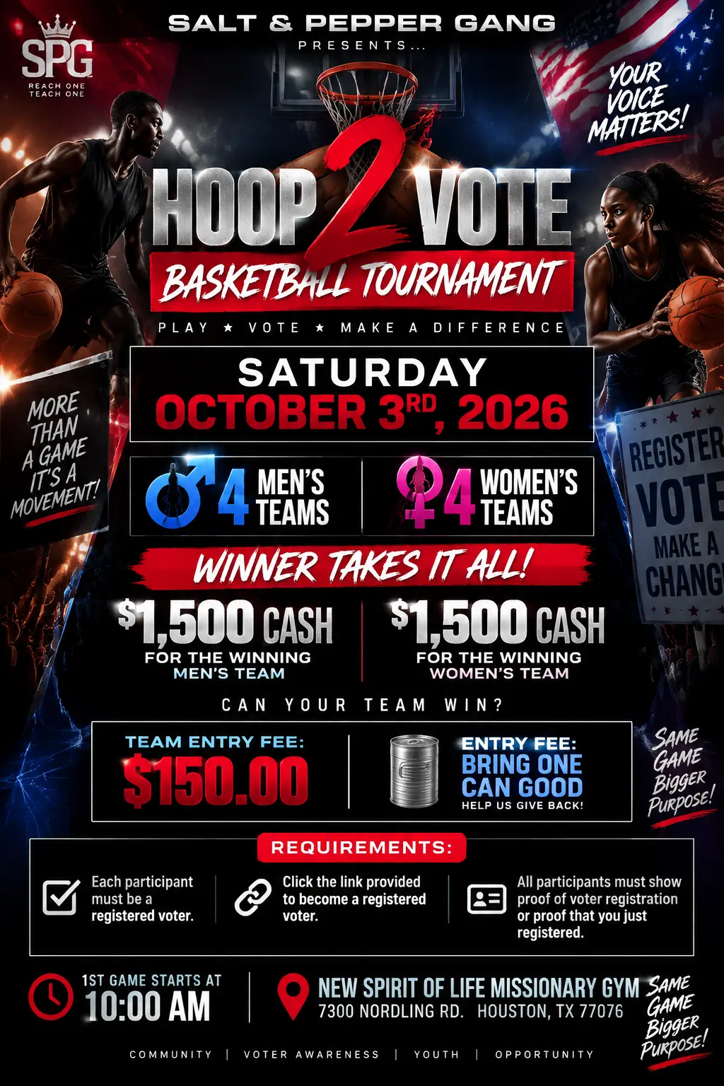 Hoop 2 Vote Promotional Event Flyer